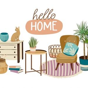 Home Decor Illustration Print